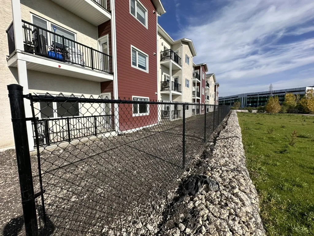 Chain link at commercial apartment