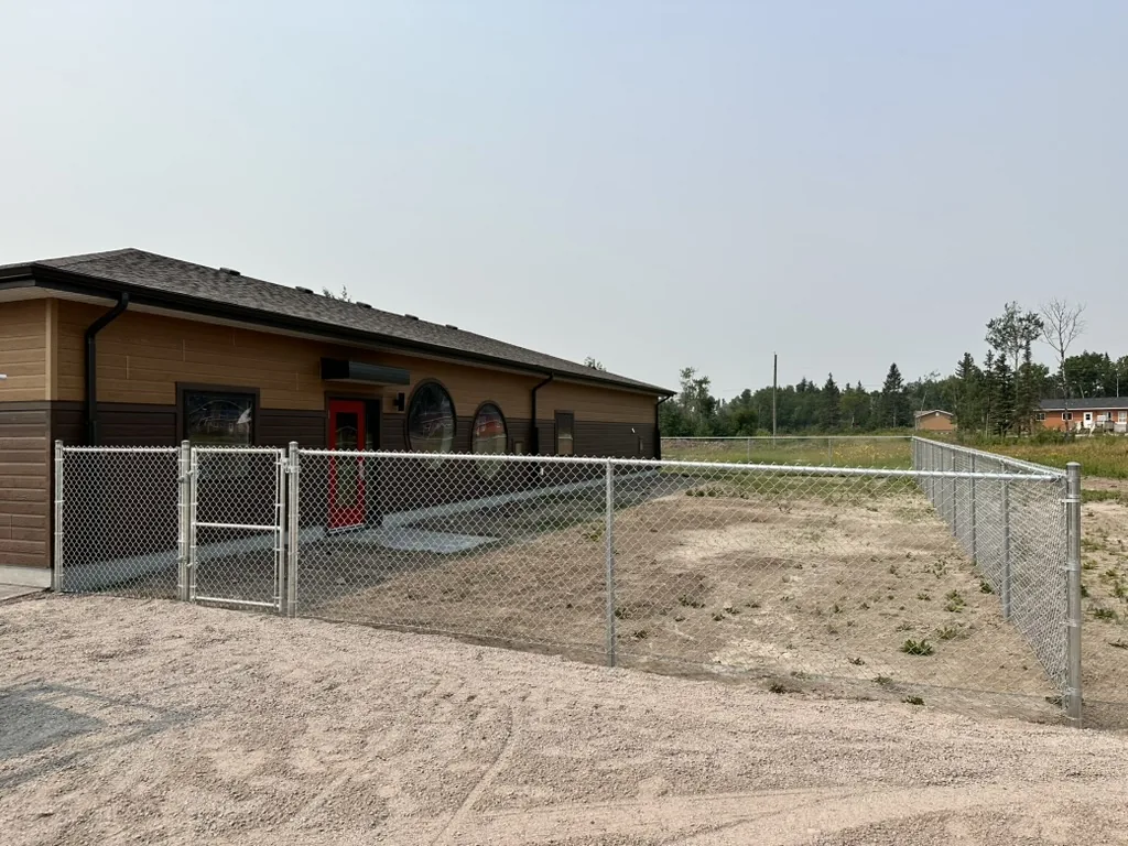 Commercial chain link with gate
