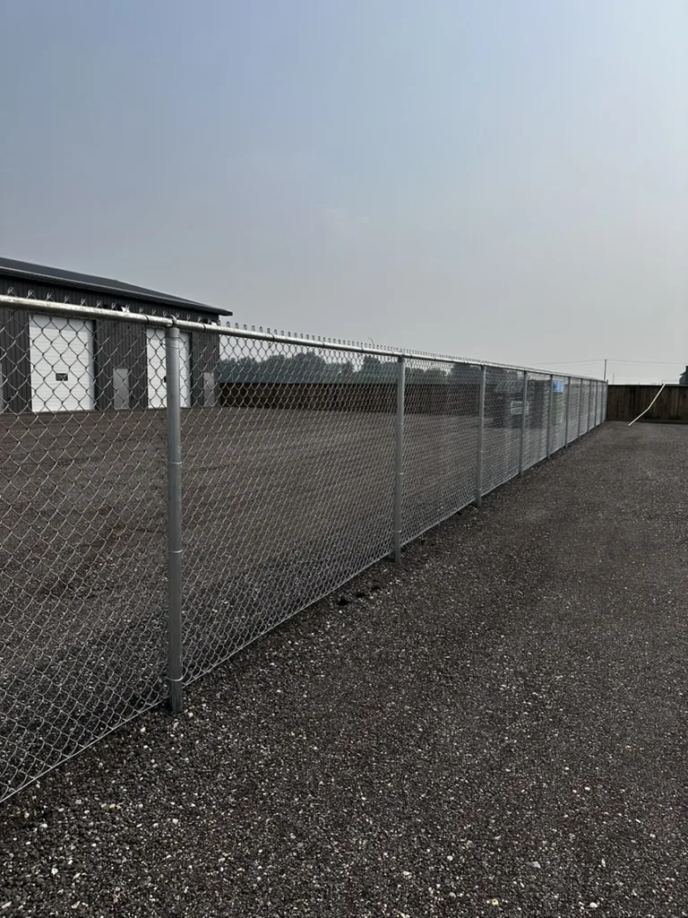 Wide shot commercial chain link
